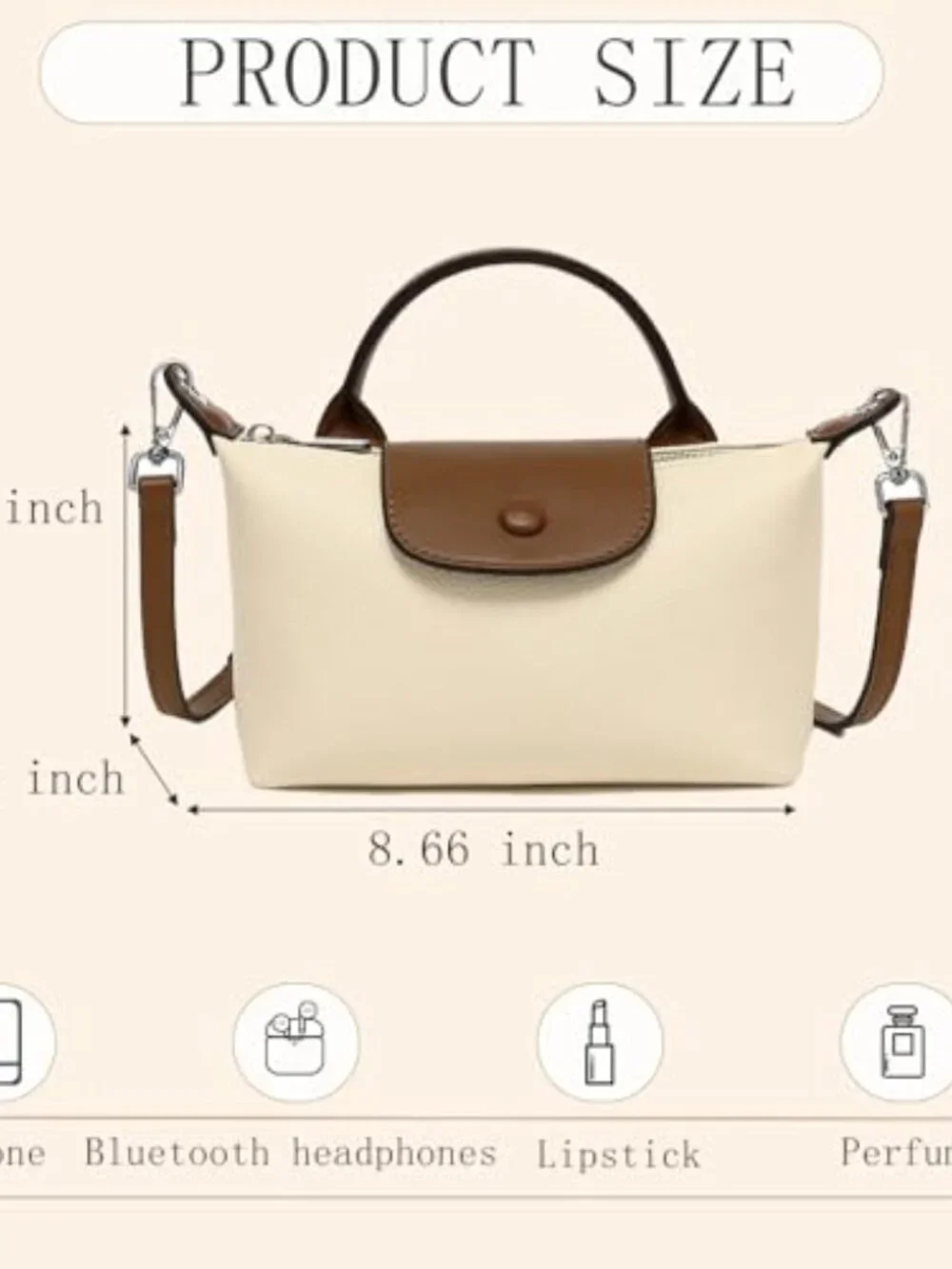 Vegan Leather Quilted Crossbody Mini Handbag with Adjustable Strap